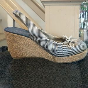 Slingback wedges, barely worn if at all.